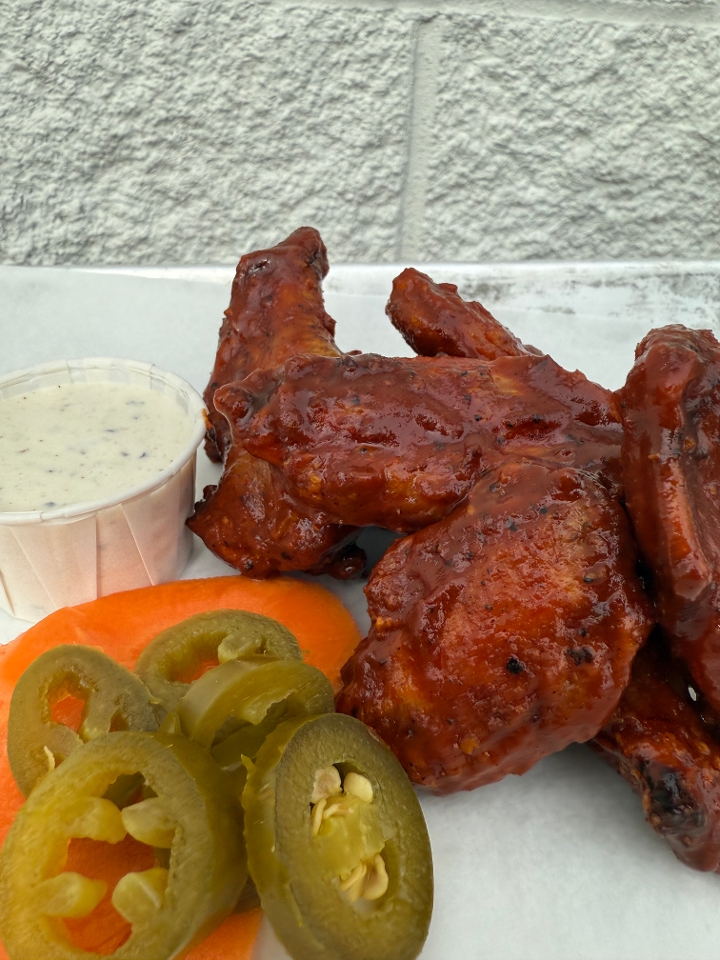 Smoked and Fried wings.