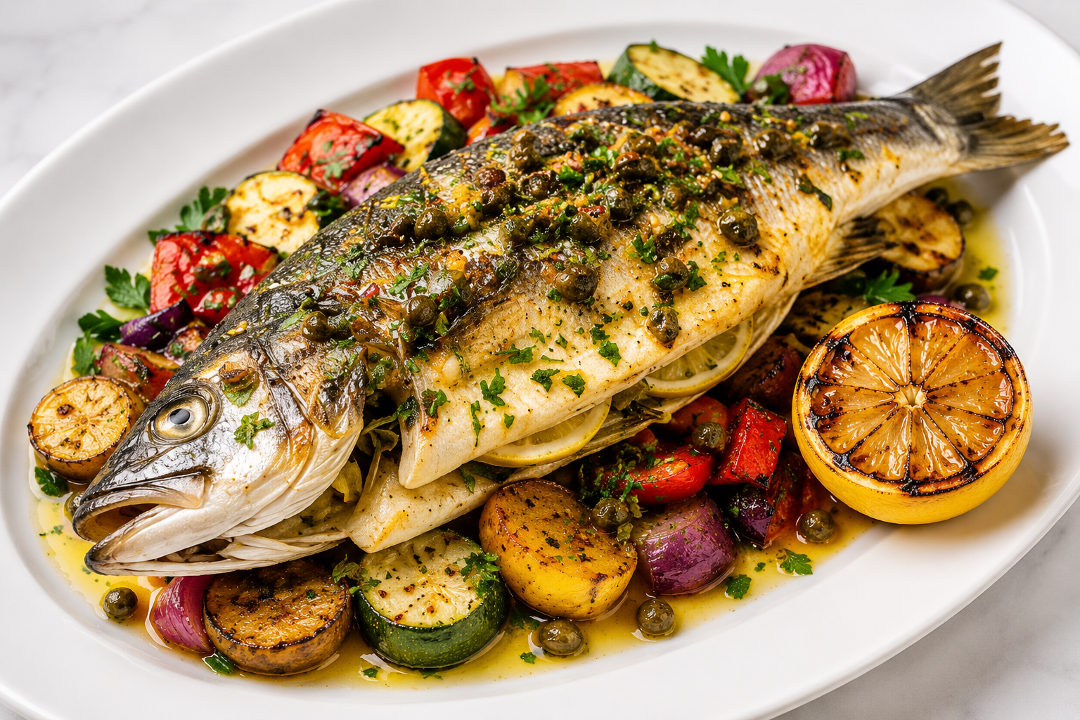 Whole Mediterranean Branzino.