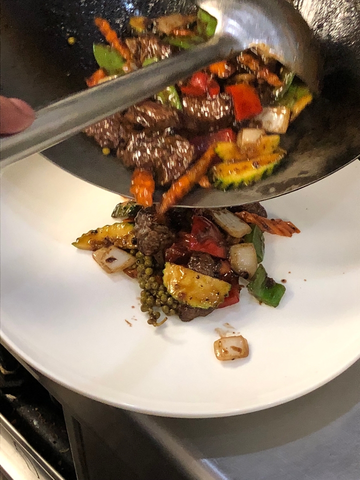 Sautéed Black Angus Beef.