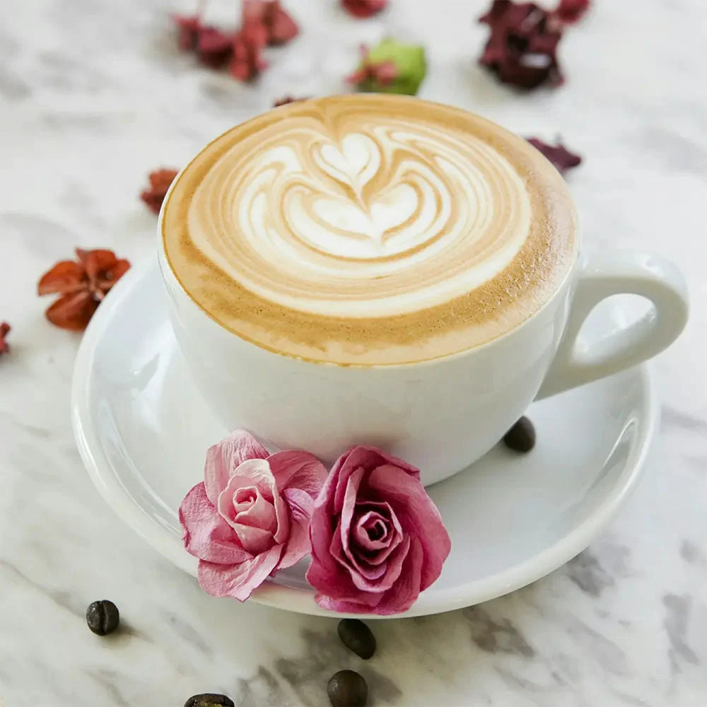VANILLA ROSE MACADAMIA NUT LATTE.