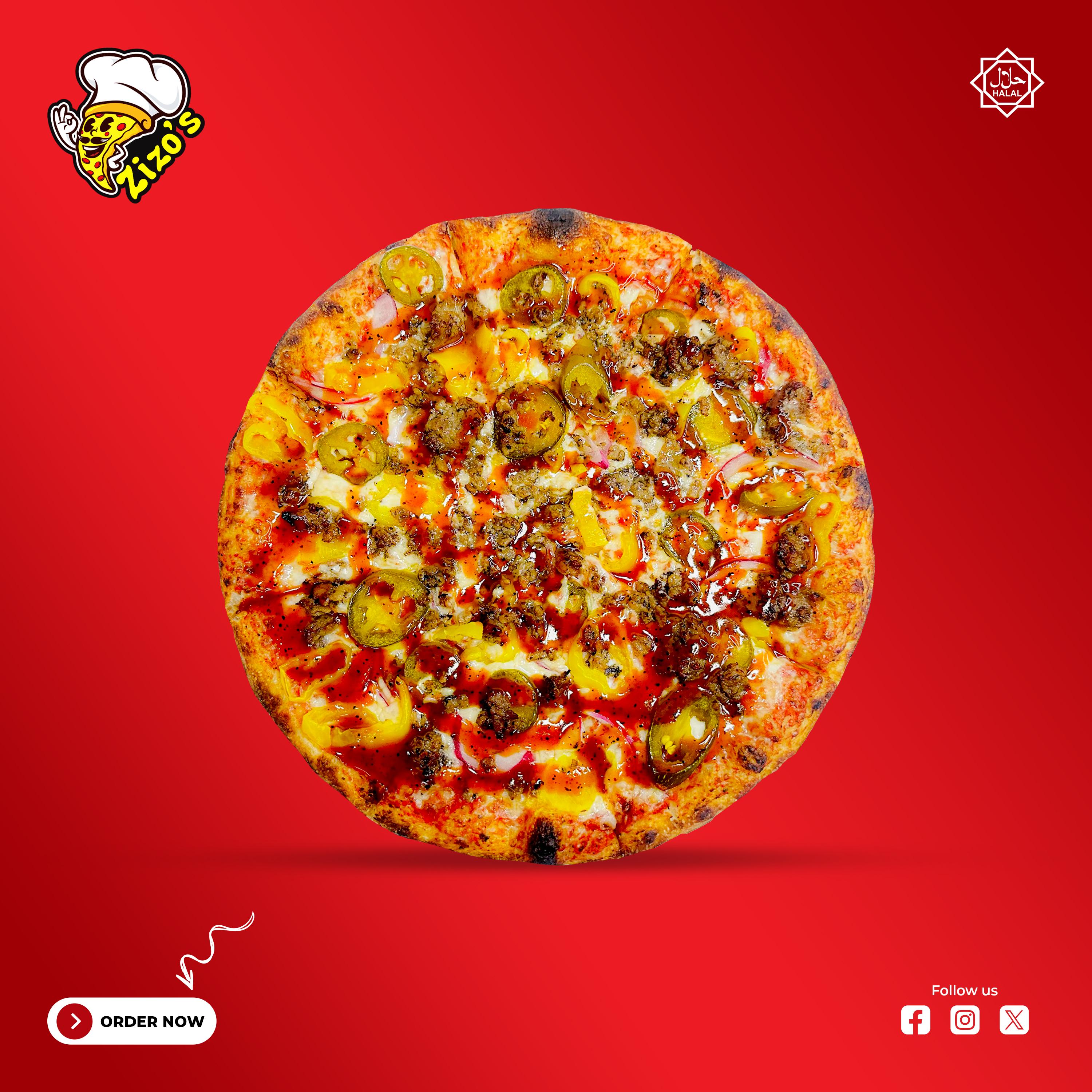 Hot Steak Pizza.