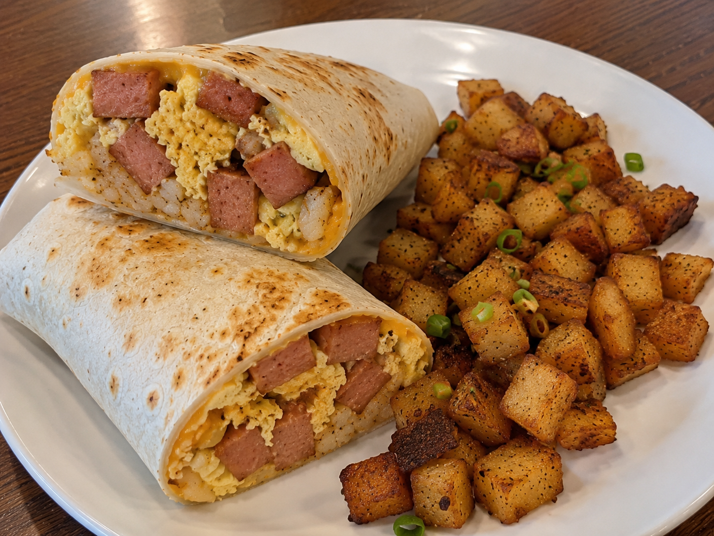 BB3: Spam Breakfast Burrito.