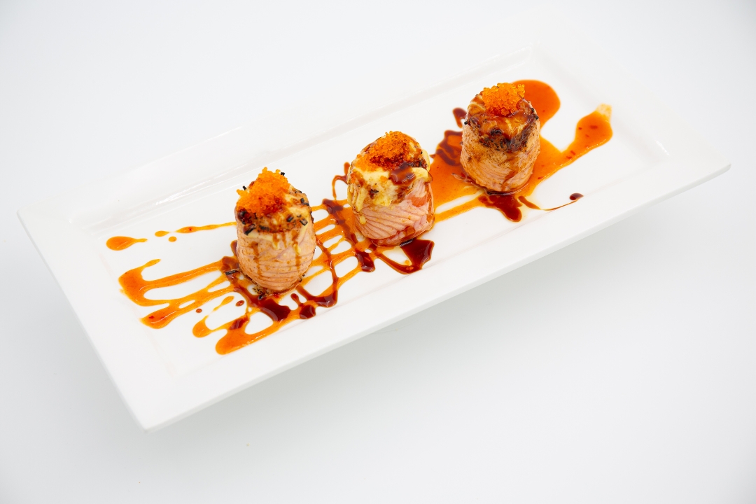 Torched Salmon Wrap.