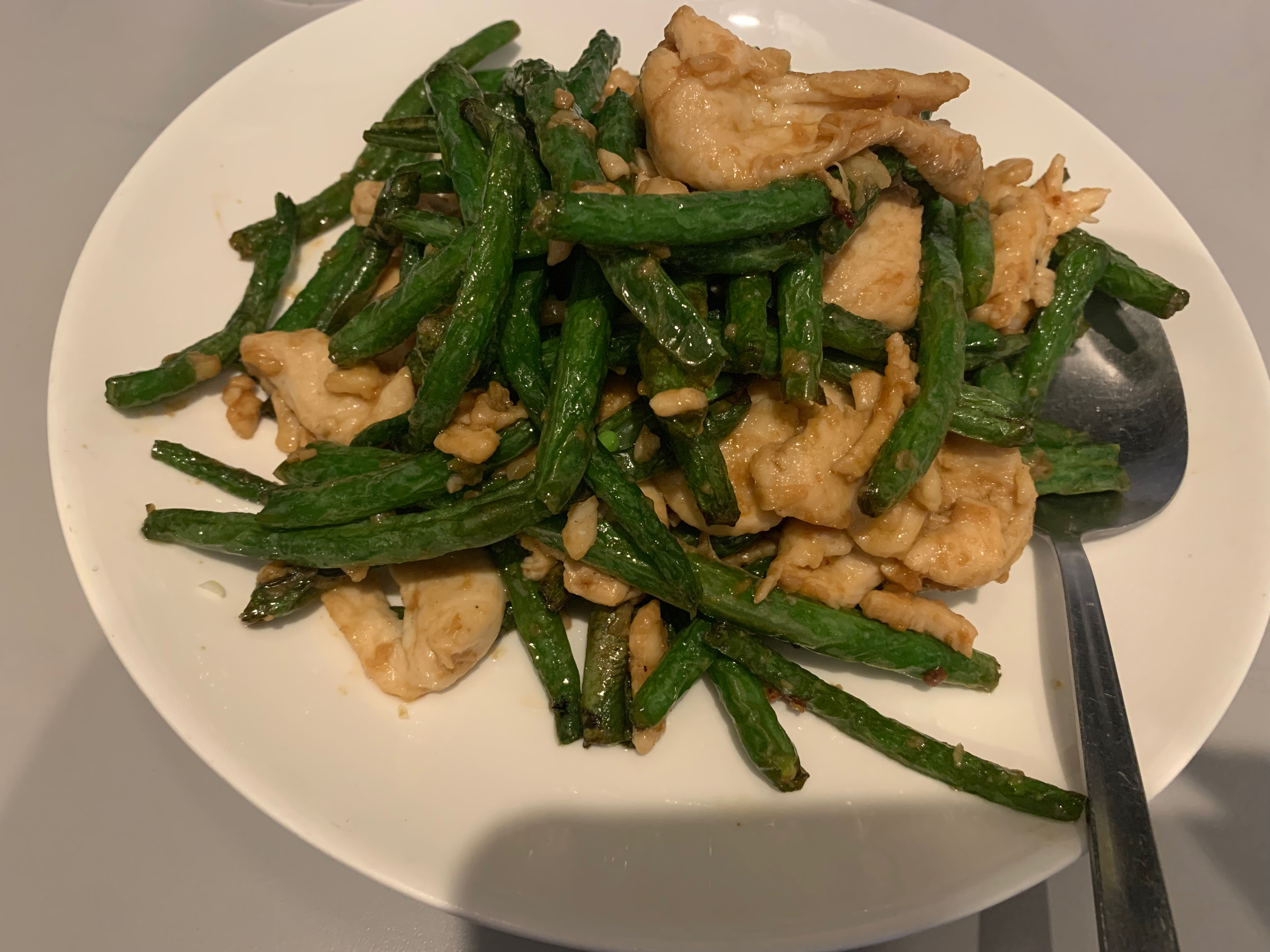 37 四季豆鸡CHICKEN WITH STRING BEANS.