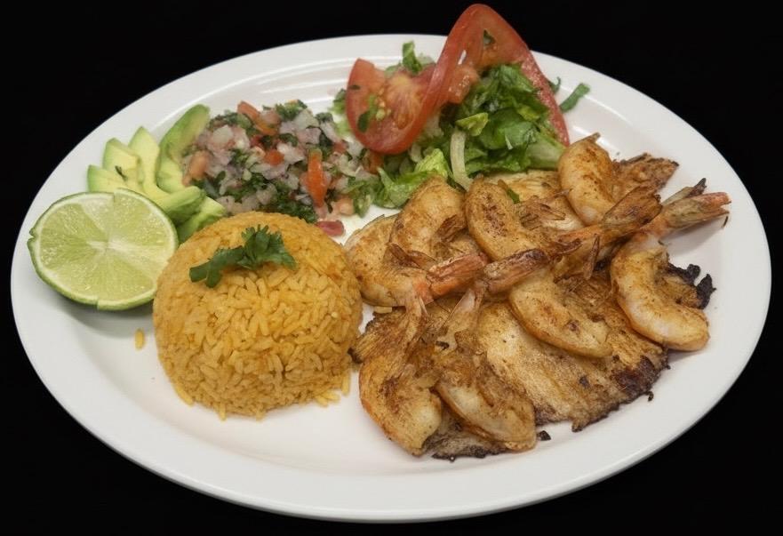 Filete con Camarones.