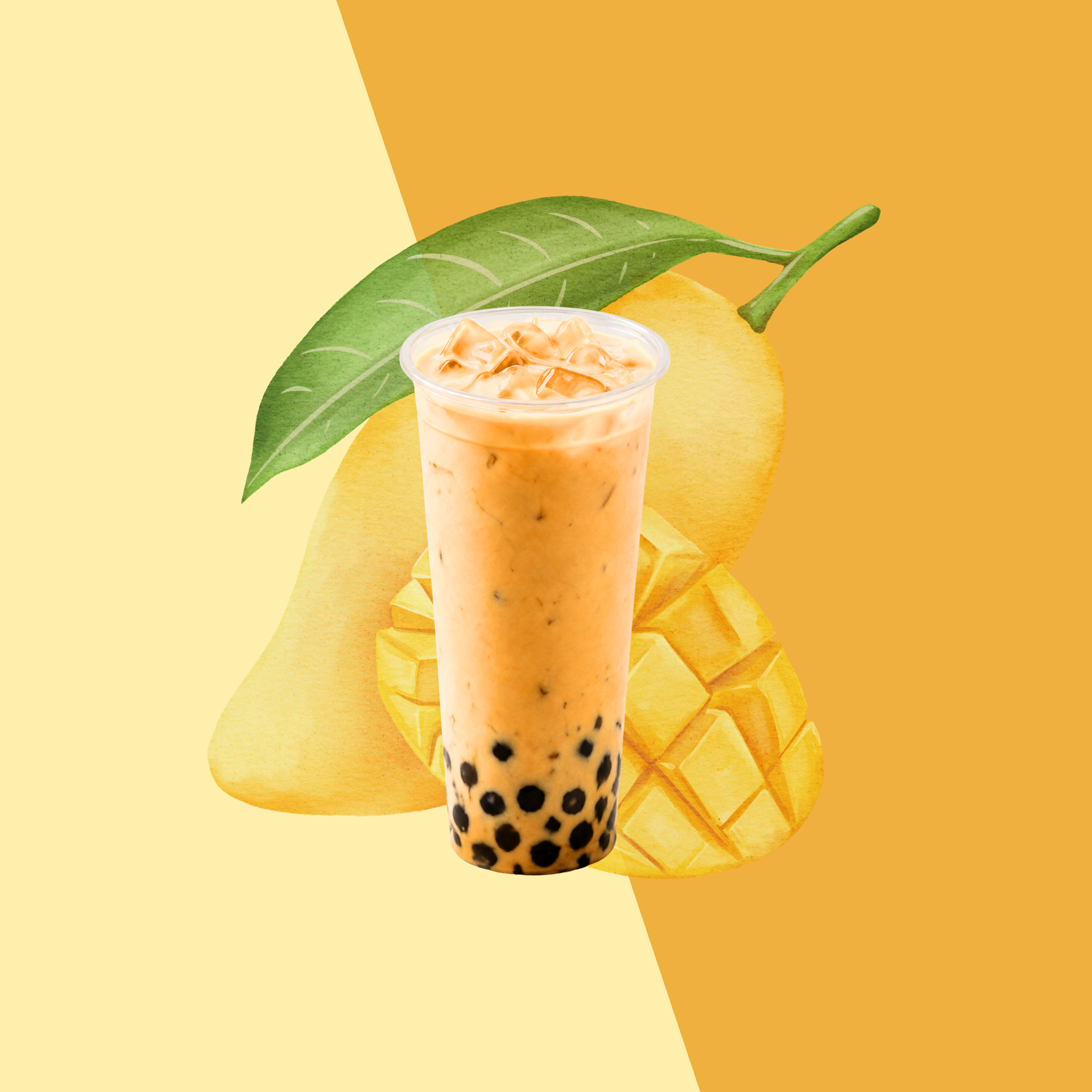 Mango Boba Tea (24oz).