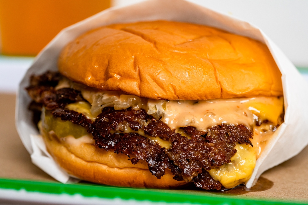 Double Beyond Meat Smash Burger.