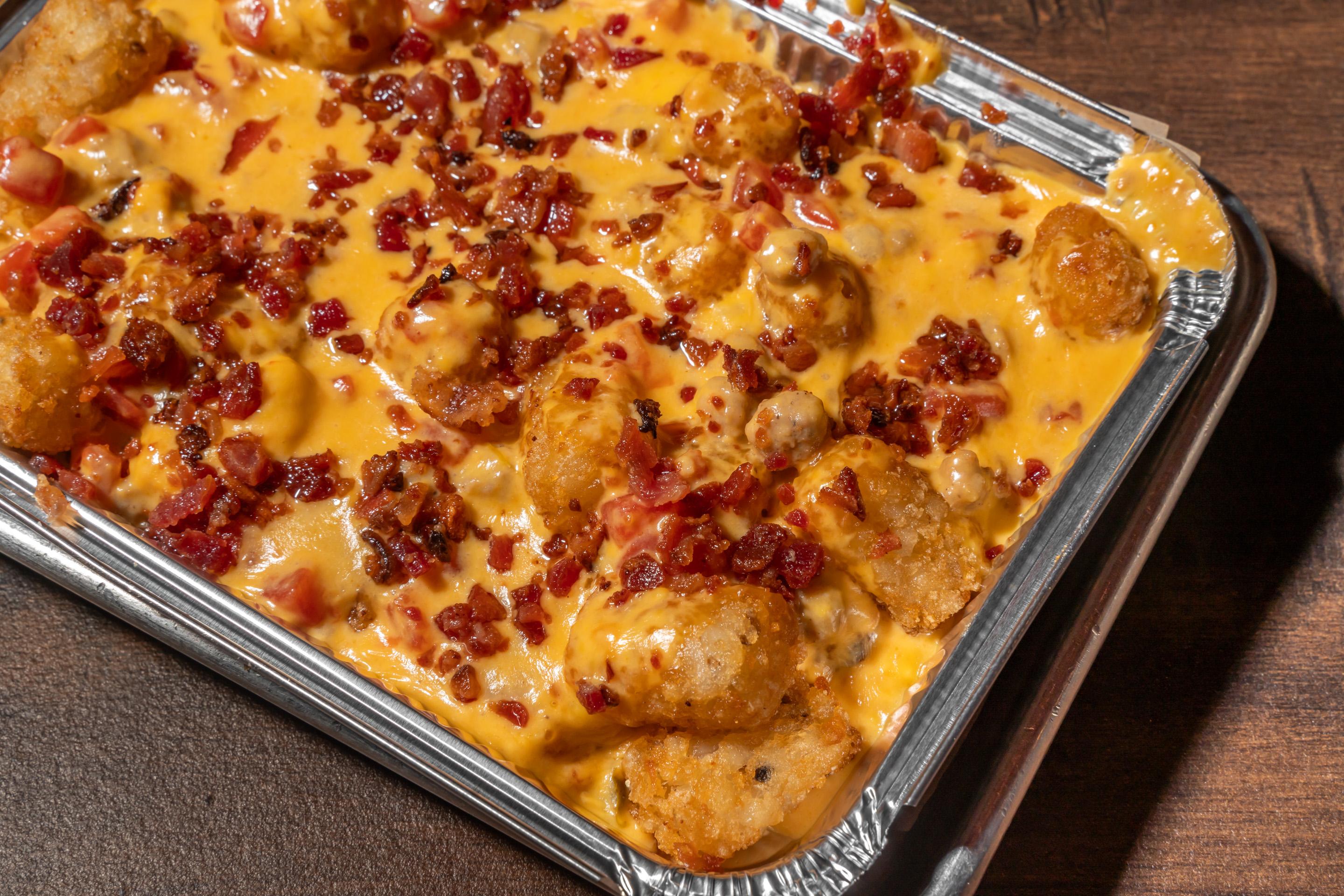 Bacon Queso Tots.