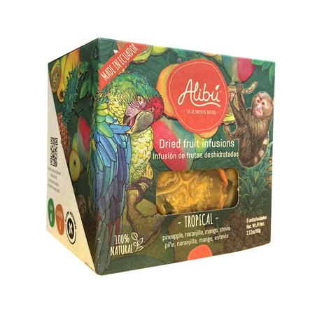 Alibu Dried Fruit Tea Infusion - Tropical -  5 Ct  2.12 Oz Box.