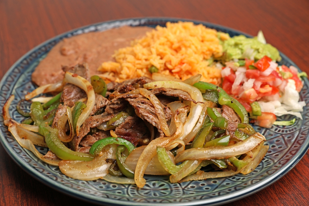 Beef FAJITAS Plate.