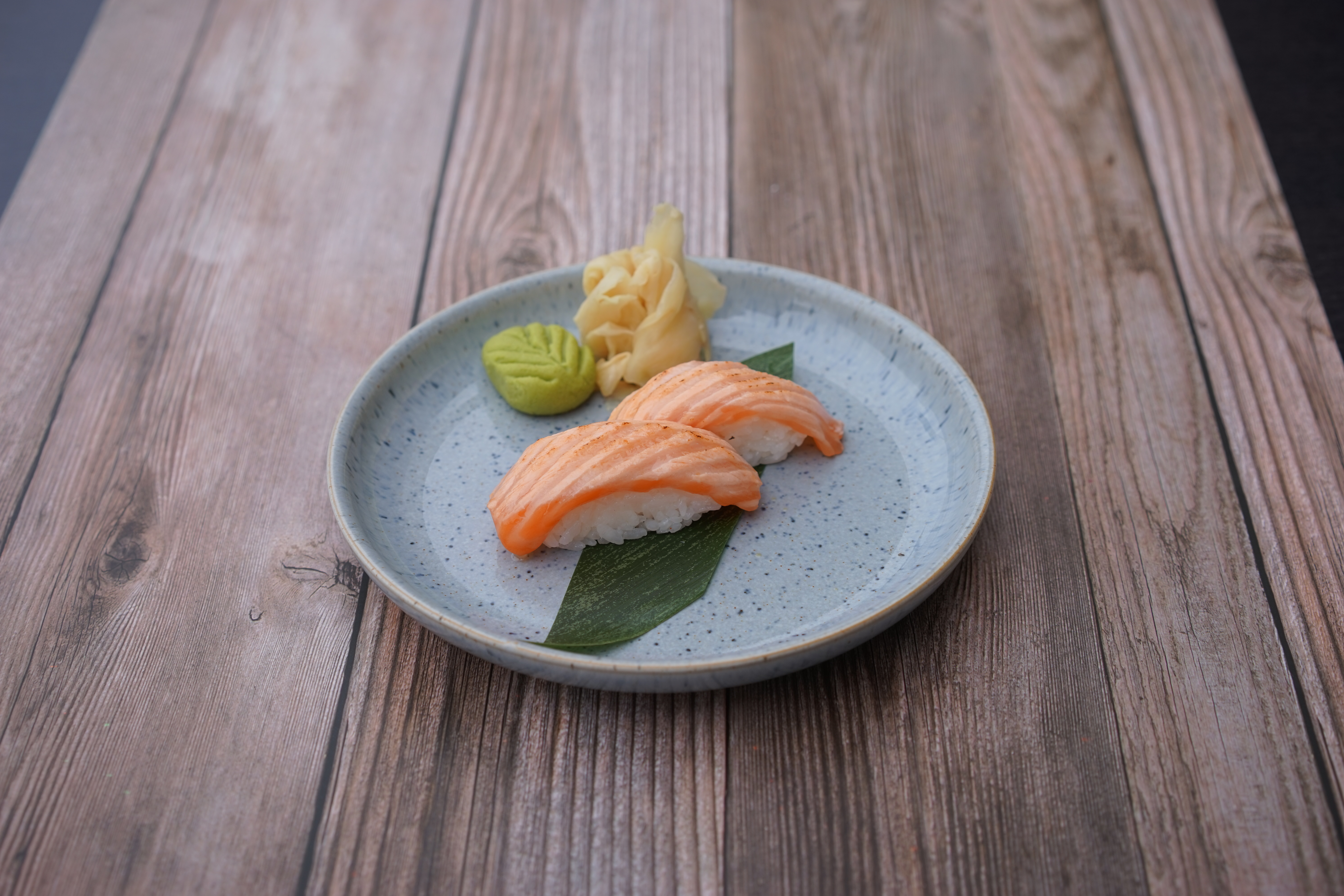 Seared Salmon Sushi.