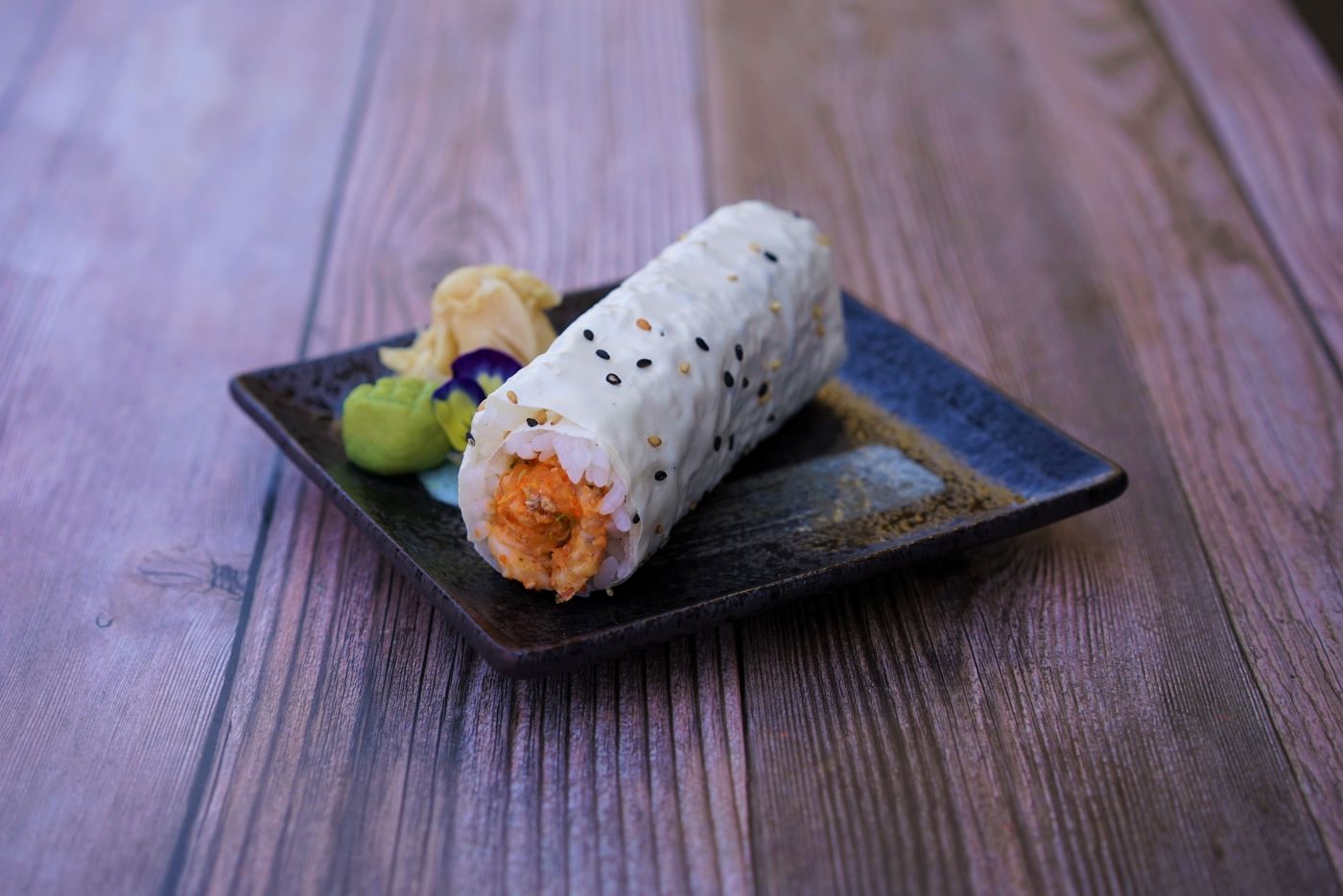 Spicy Soft Shell Crab Hand Roll.