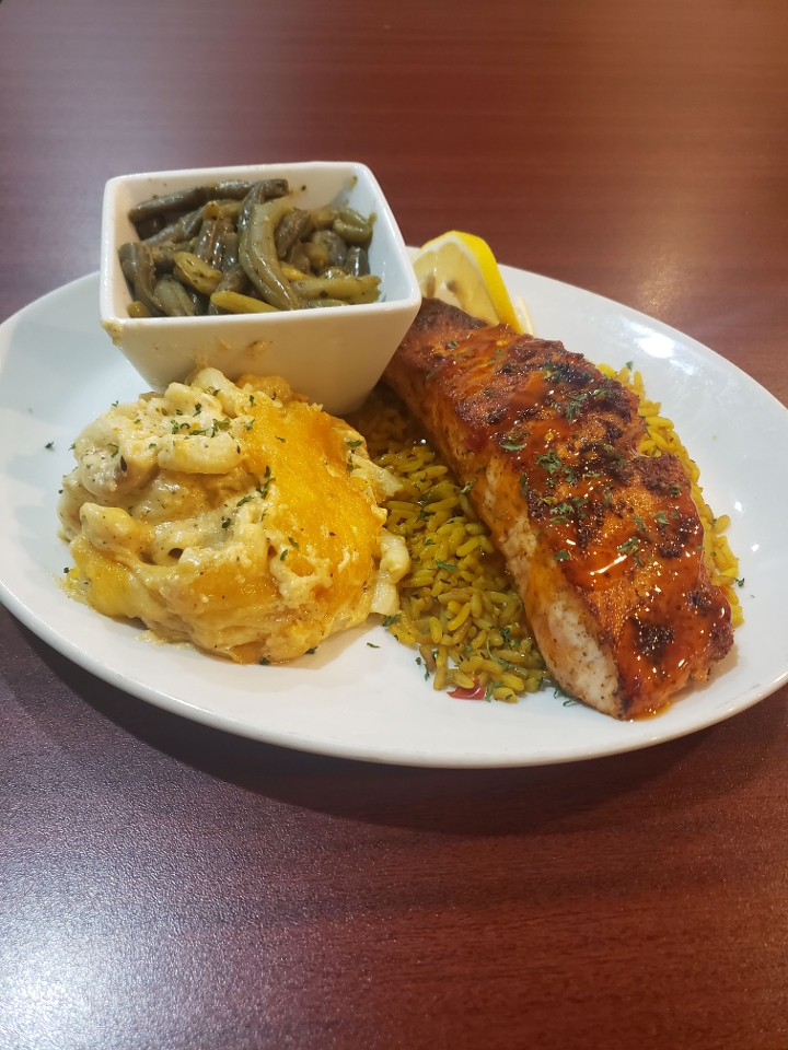 Cajun Salmon Platter.