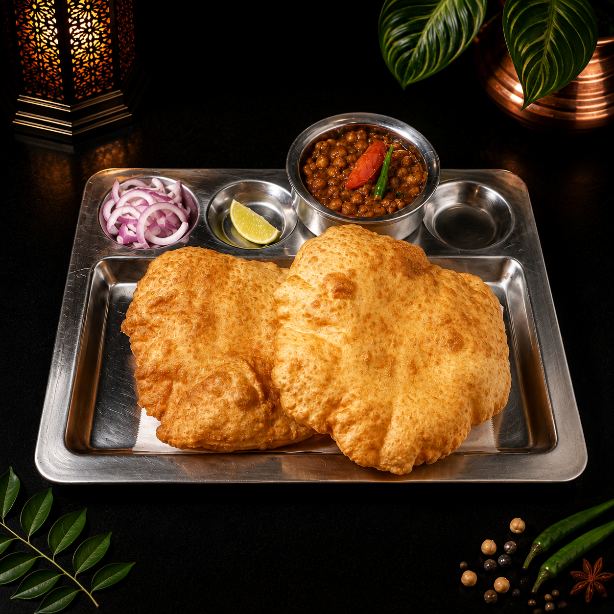 Chole Bhatura (2 pcs).