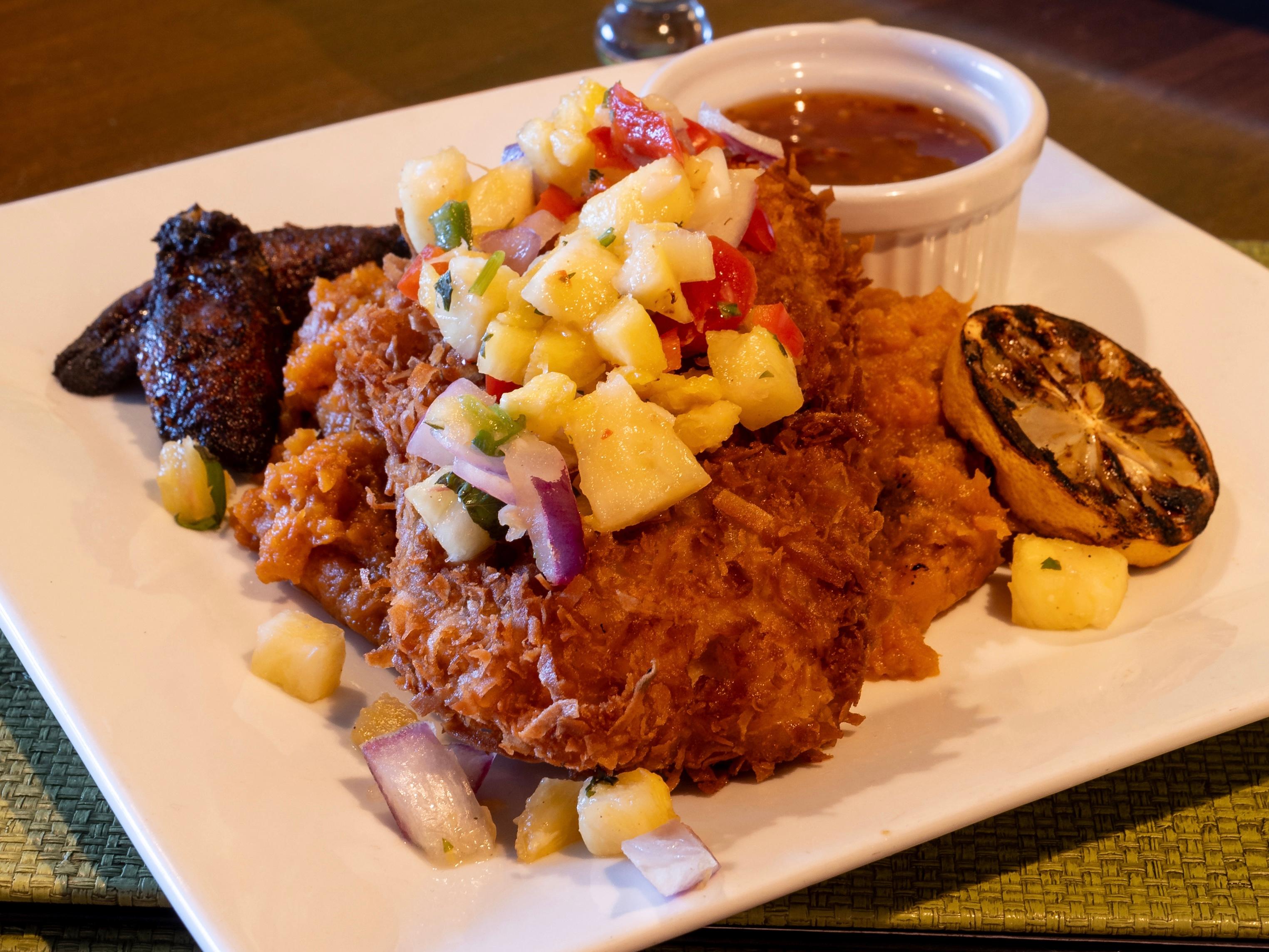 Coconut Crusted Chicken.