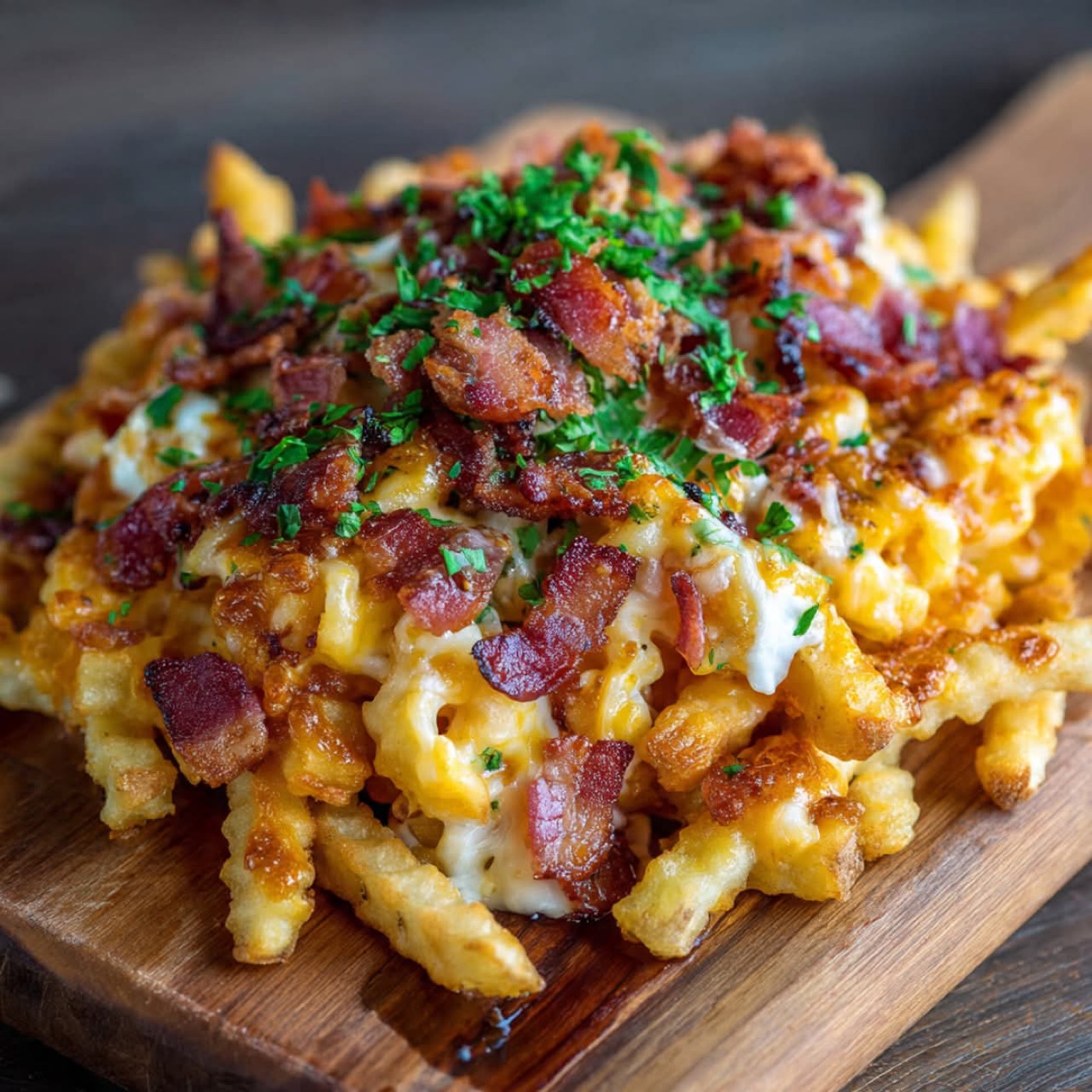 Bacon Mac & Cheese Loaded Fries.