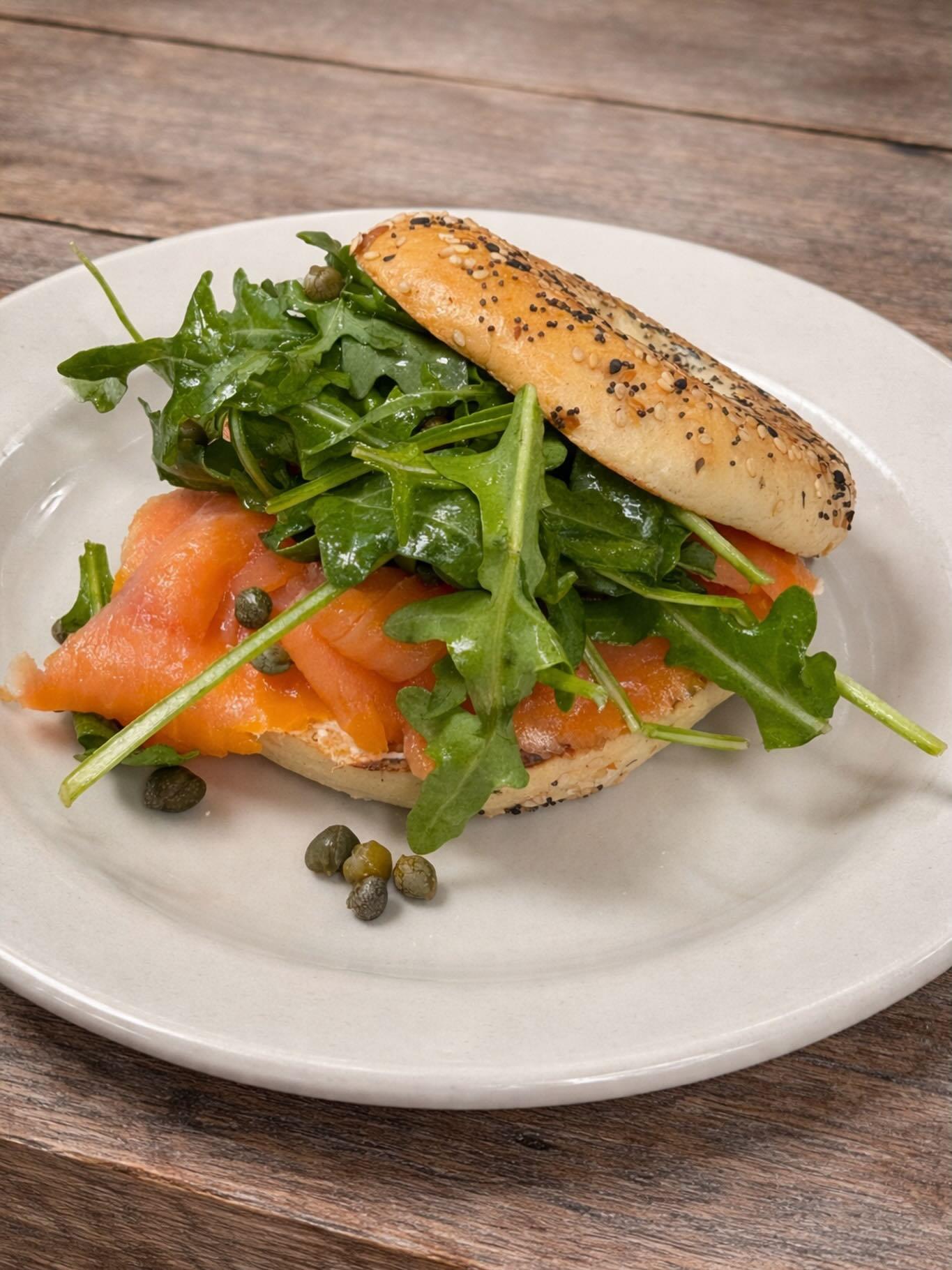 Smoked Salmon Bagel.