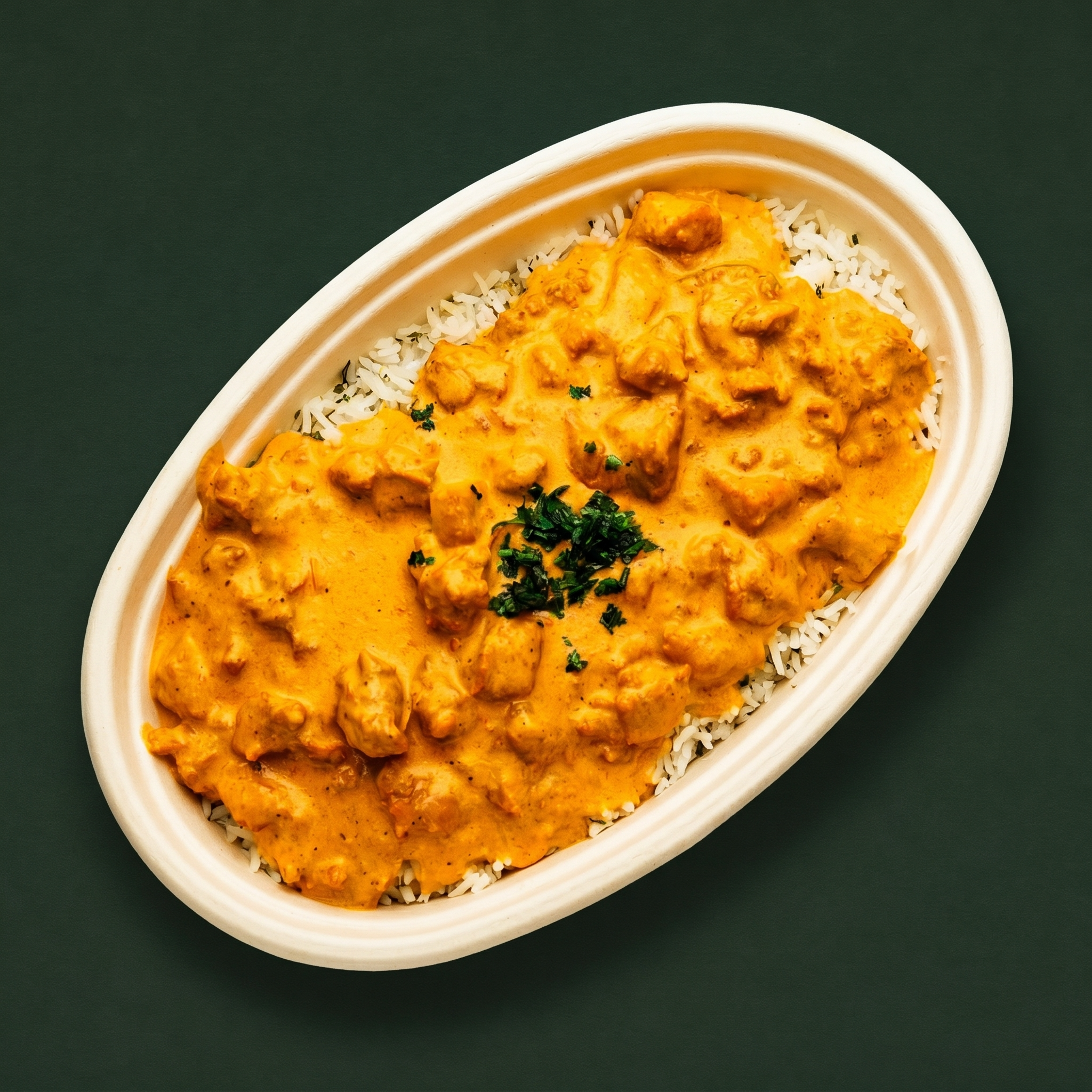 Butter Chicken Rice Bowl.