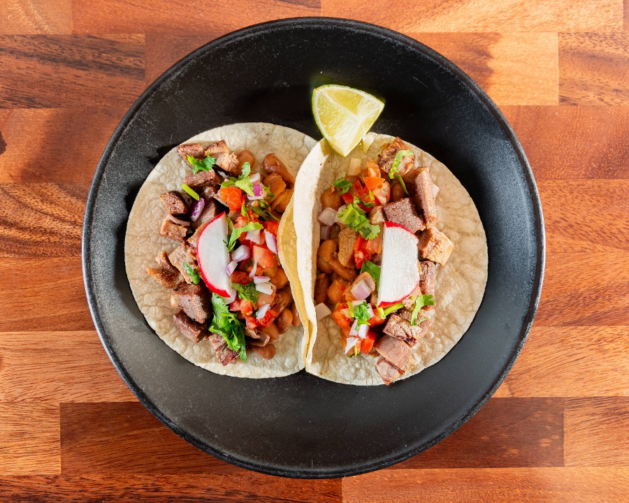 Dos Lengua Tacos (Beef Tongue).