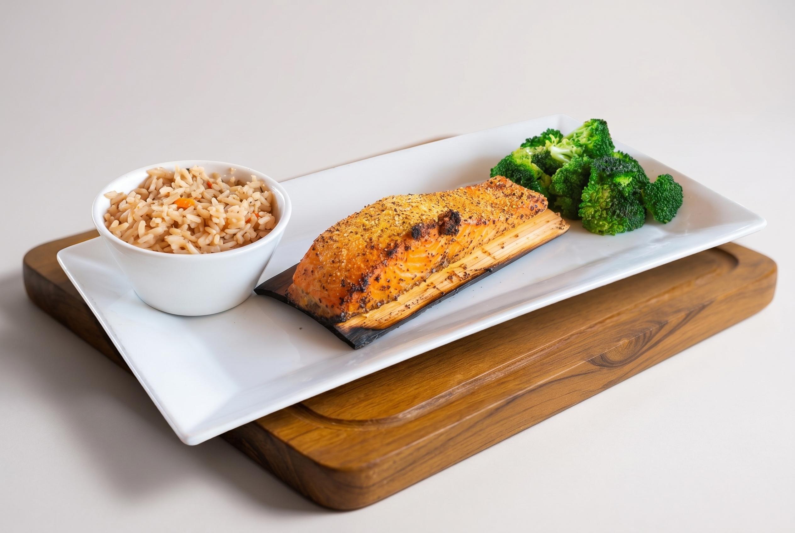 Cedar Plank Salmon.