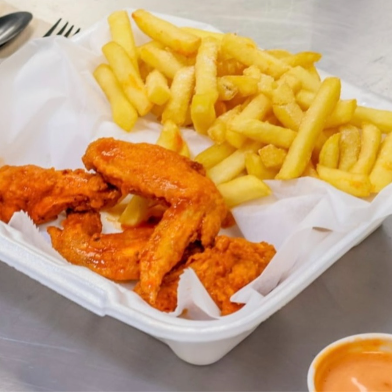 10 Flavored Wings.