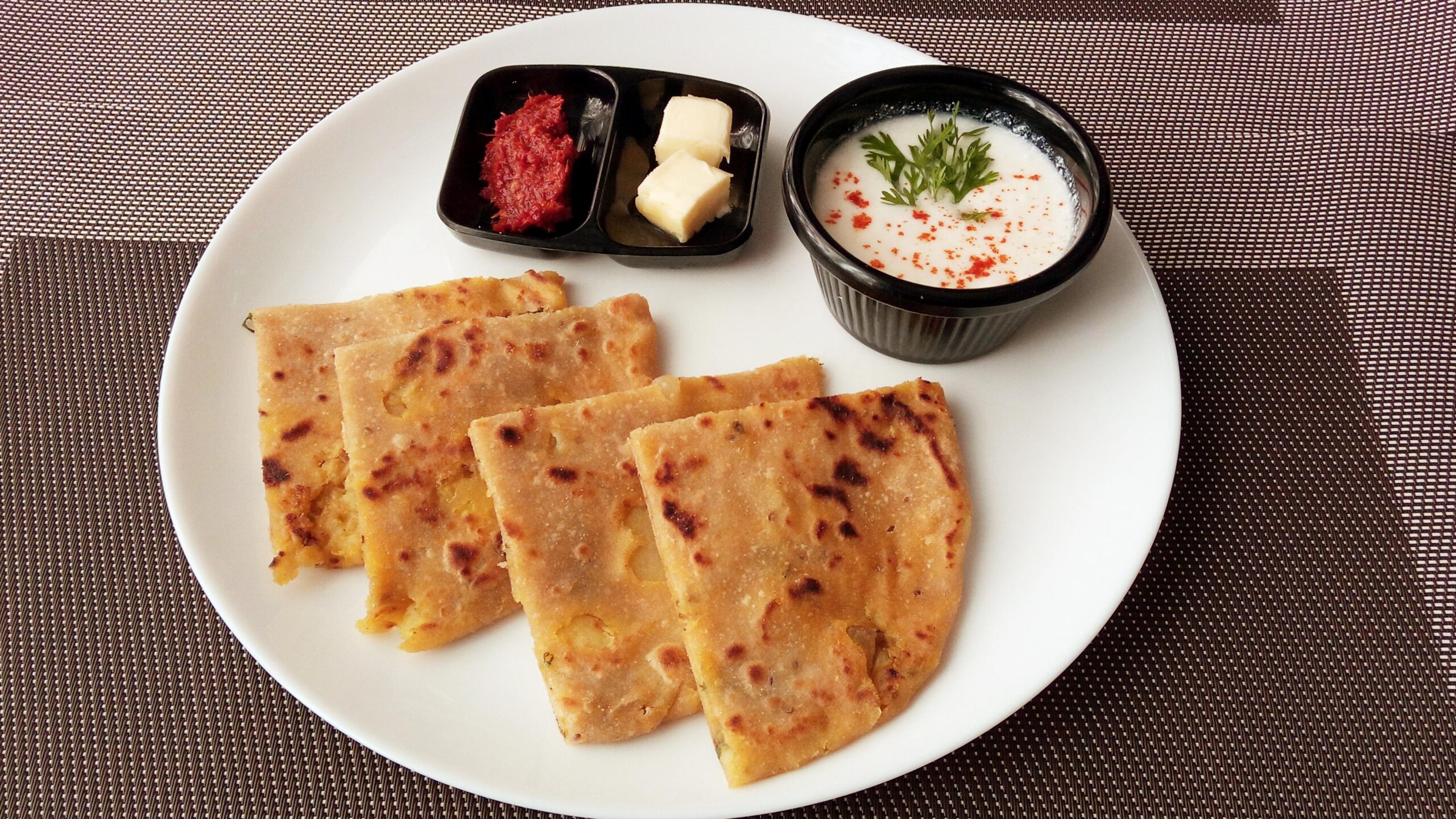 O - Aloo Parantha.