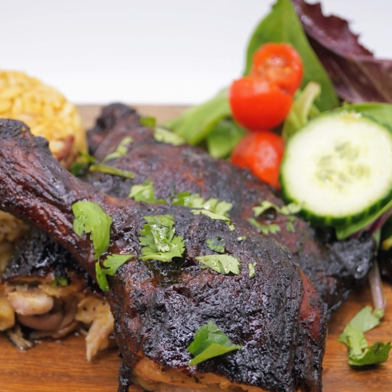 Grilled Jerk Chicken.