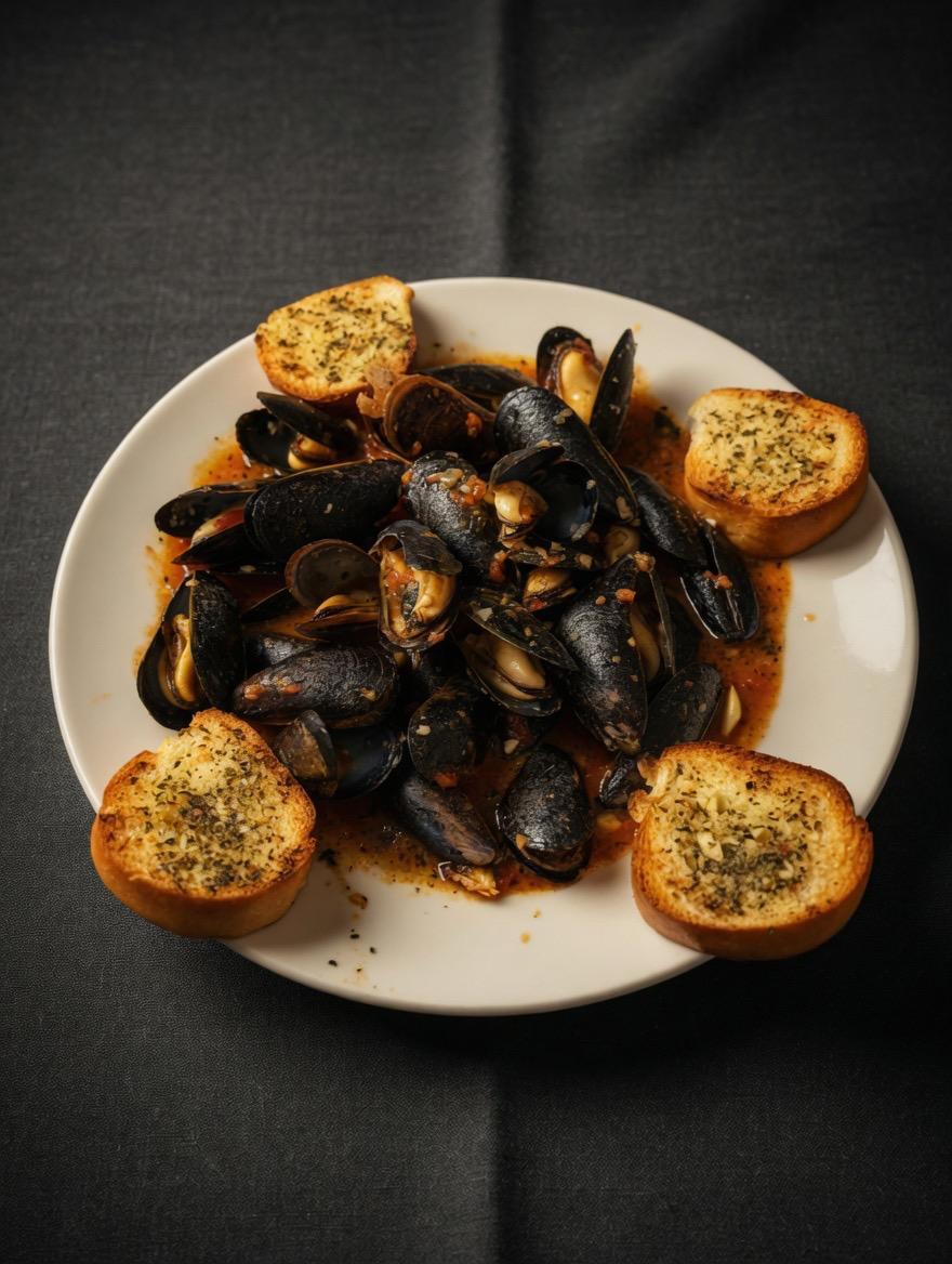 Mussels Marinara.