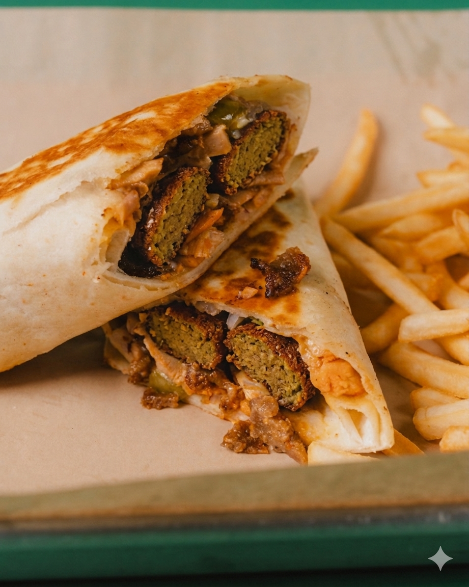 Falafel Shawarma Wrap.