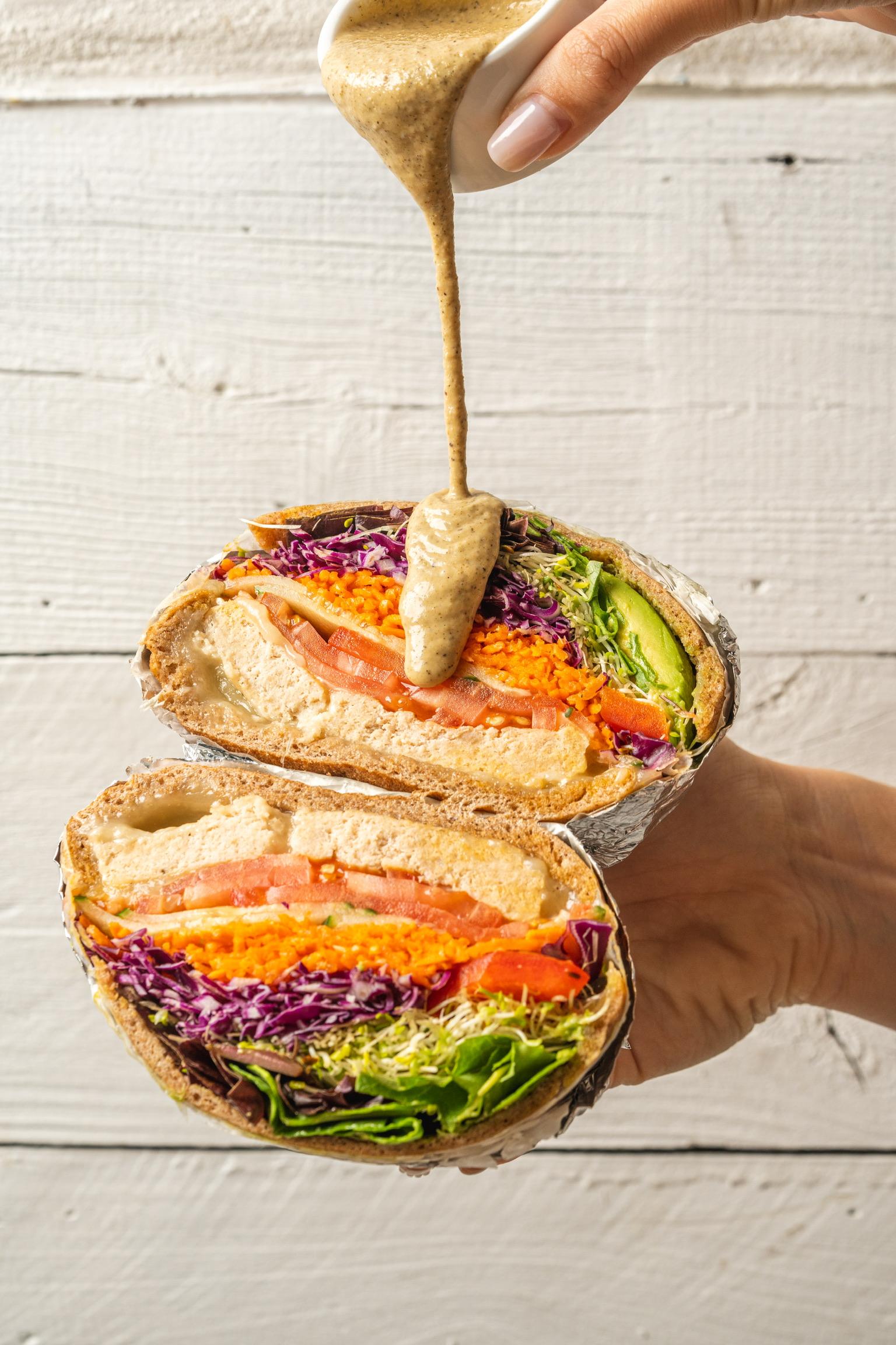 Turkey Burger Pita Melt.