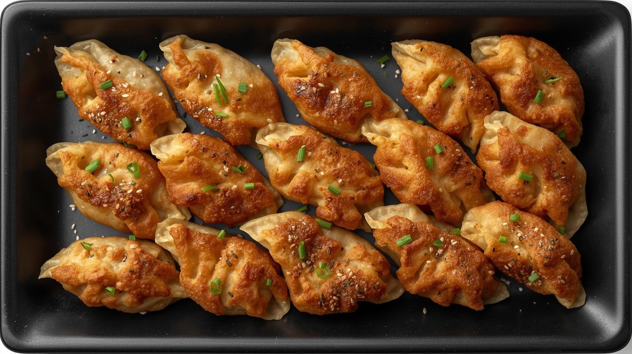 Crispy Fried Pork Potsticker (16 pieces per tray).