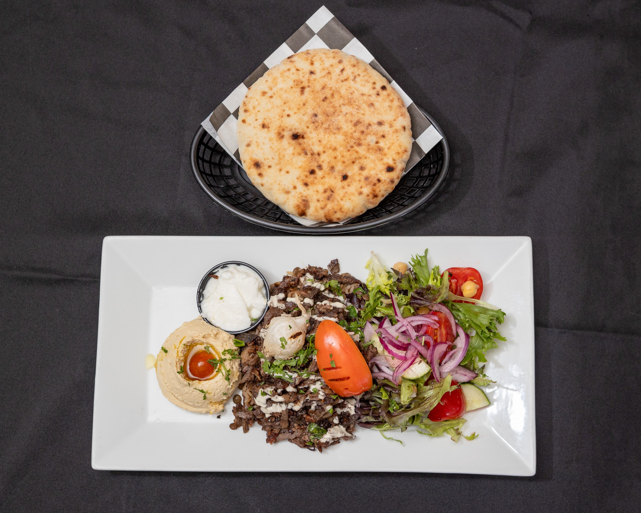 Beef/Lamb Shawarma Platter.
