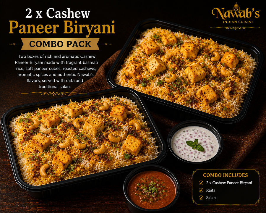 2 x Cashew Paneer Biryani.