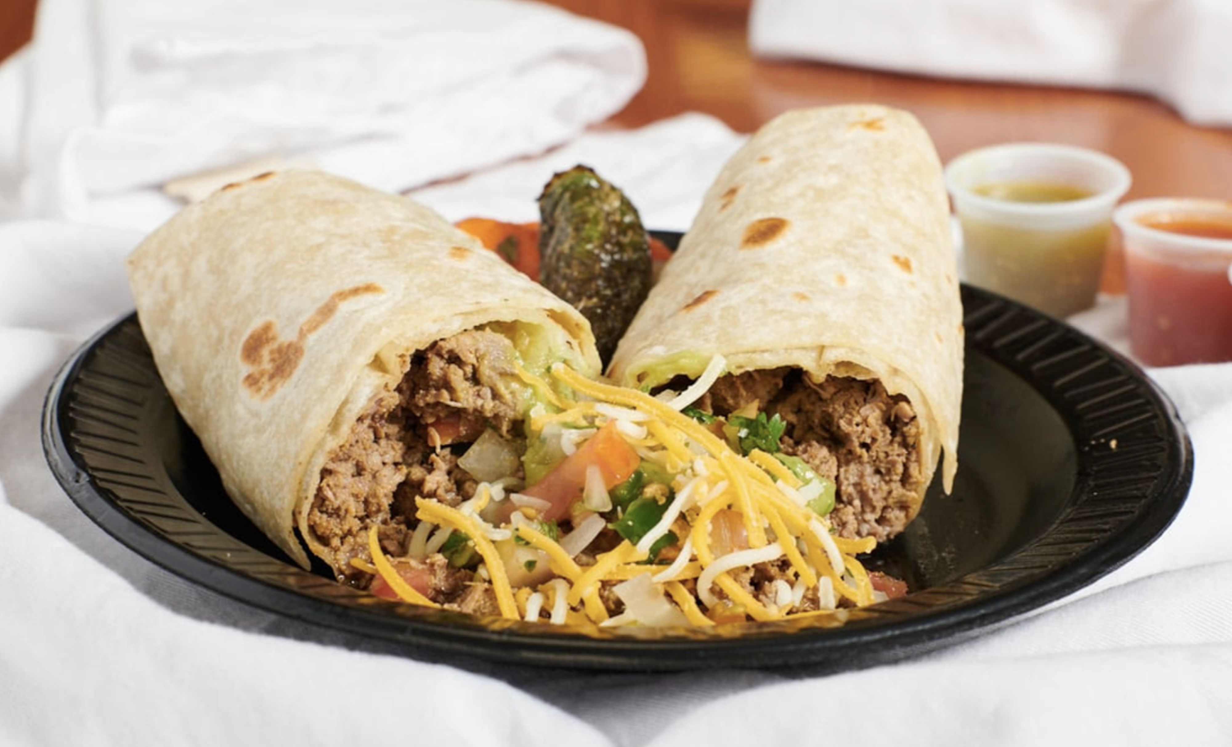 Ground Beef Burrito.