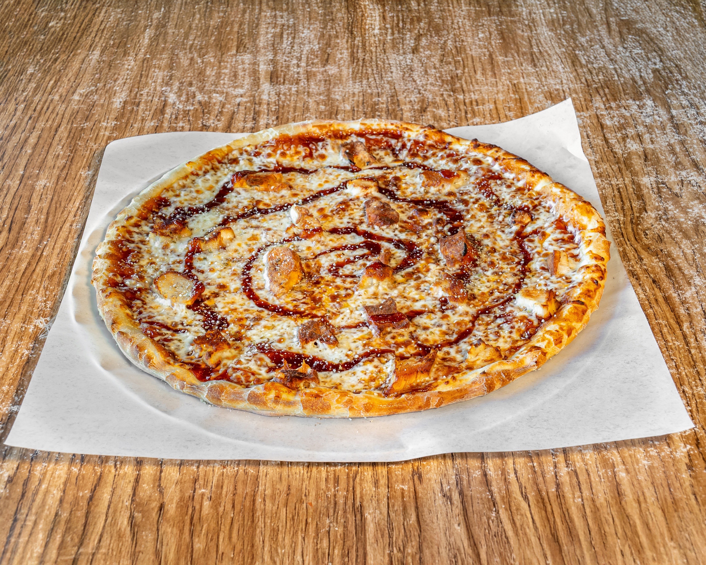 BBQ Chicken Pizza.