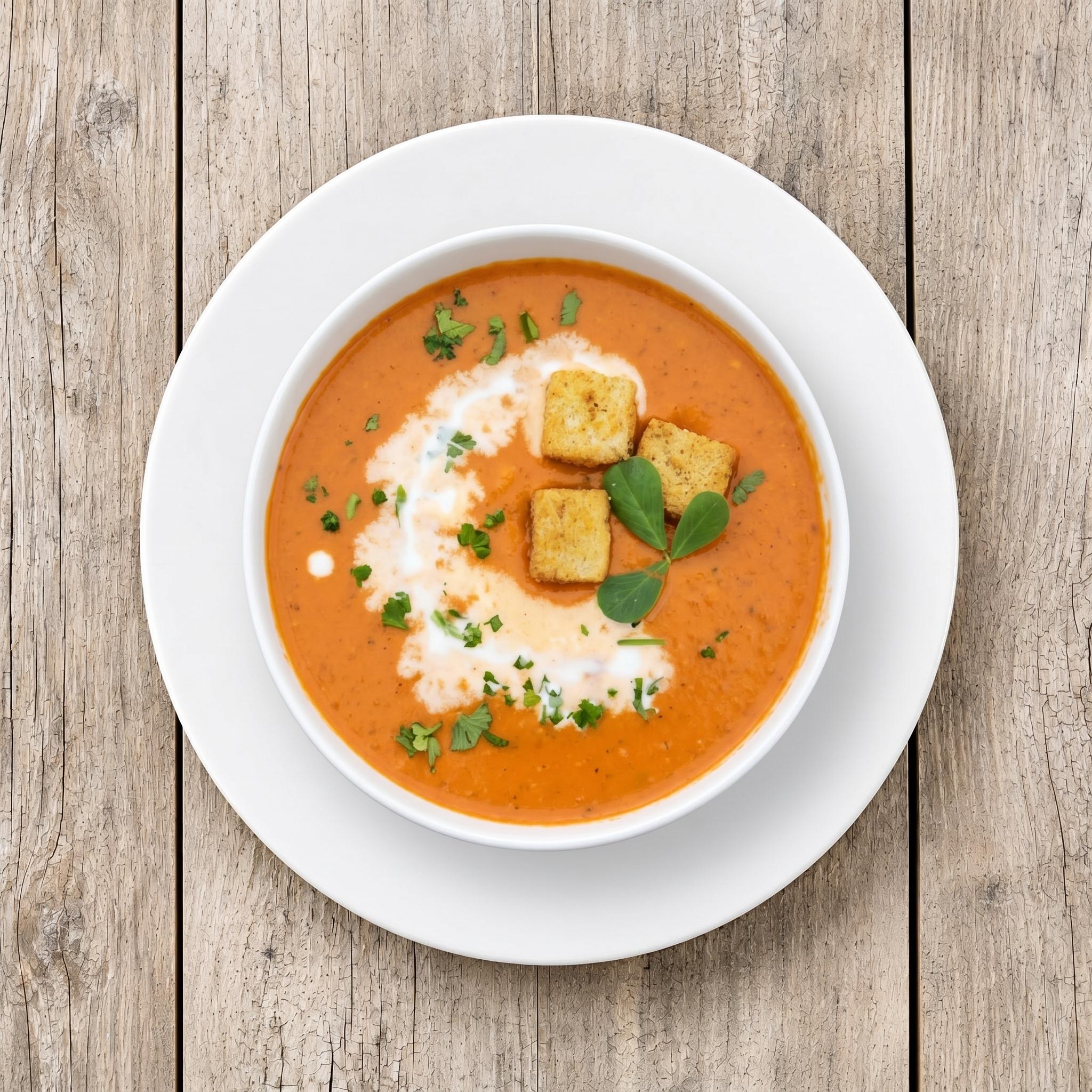 Roasted Tomato & Red pepper soup.