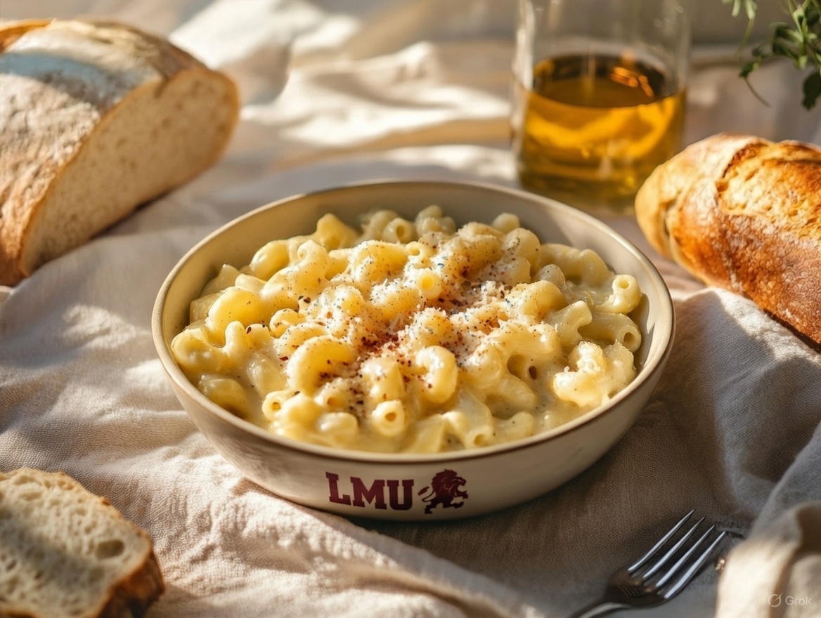 Sunken Garden Mac (Elbow pasta in creamy cheesy Alfredo sauce).
