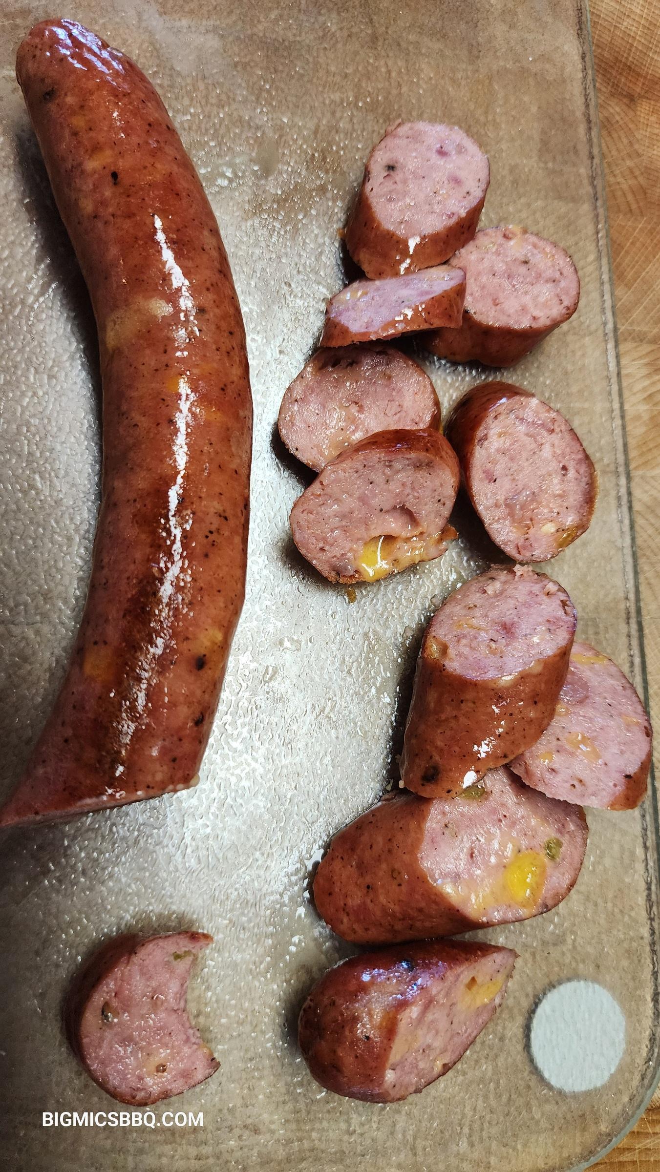 BIG MIC'S JALAPENO CHEDDAR SAUSAGE.