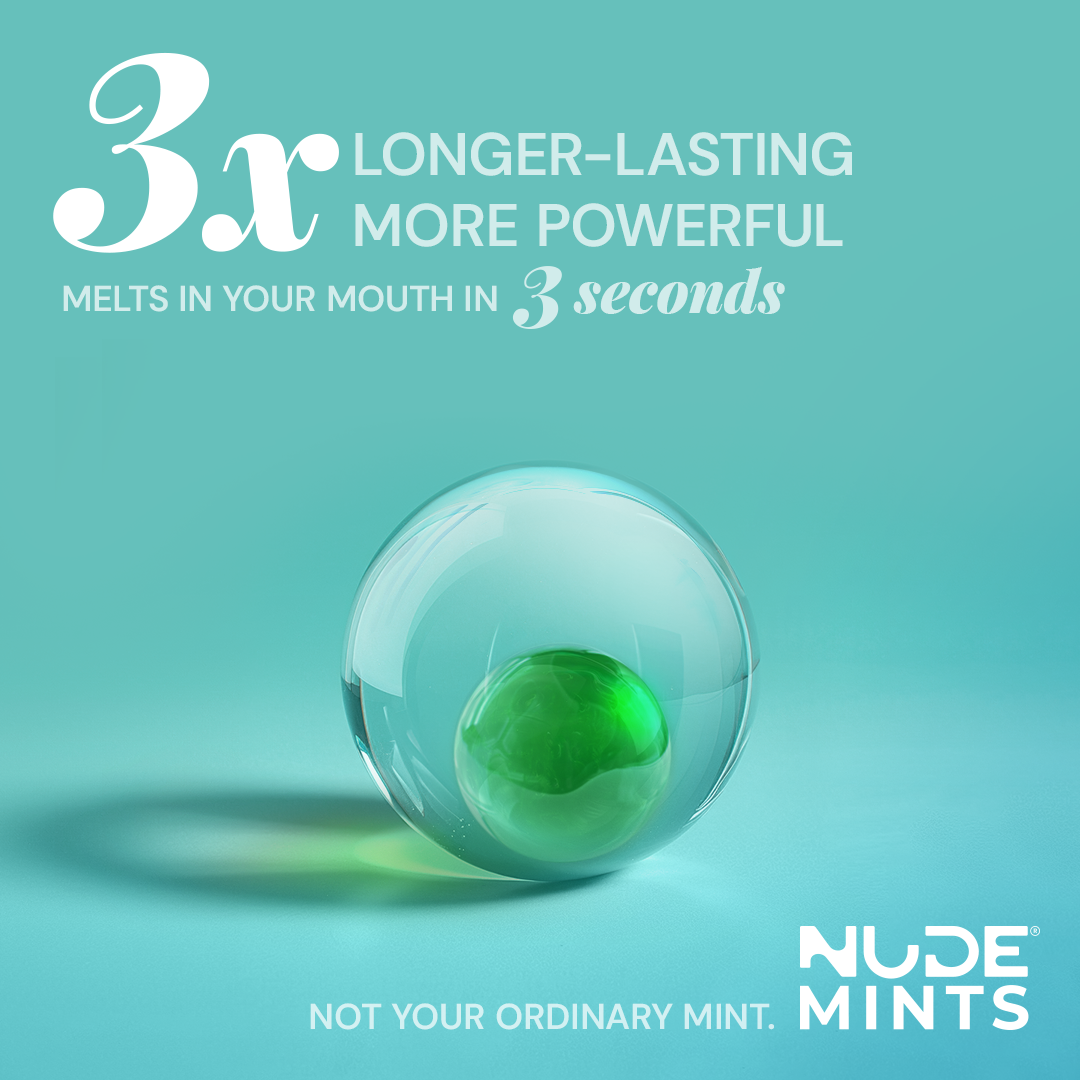 Nude Mints - Dual Action Liquid Mint Capsules (Spearmint).