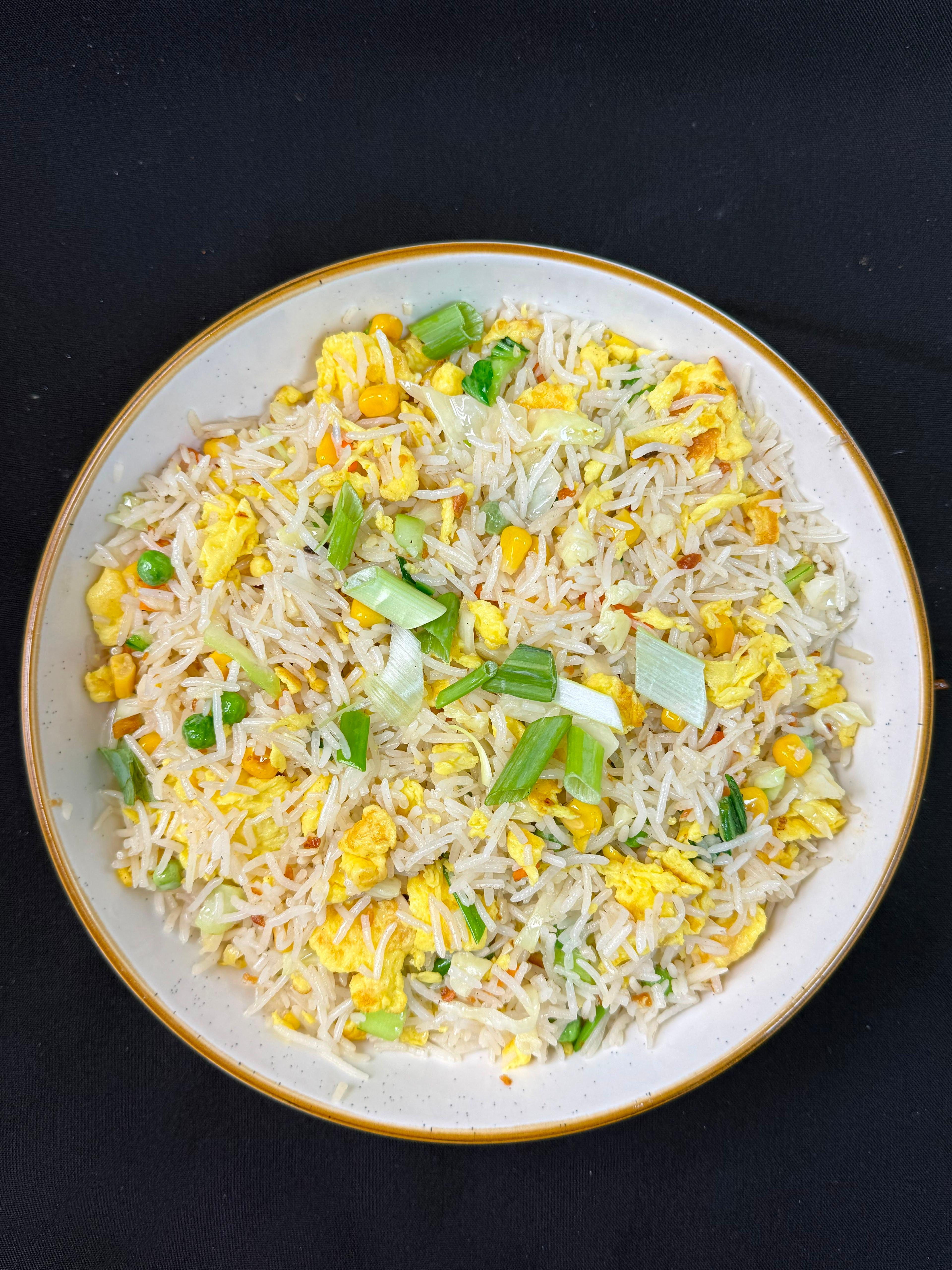 Roasted Garlic Fried Rice (vegan).
