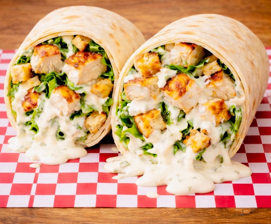 Grilled Chicken Caesar Wrap.