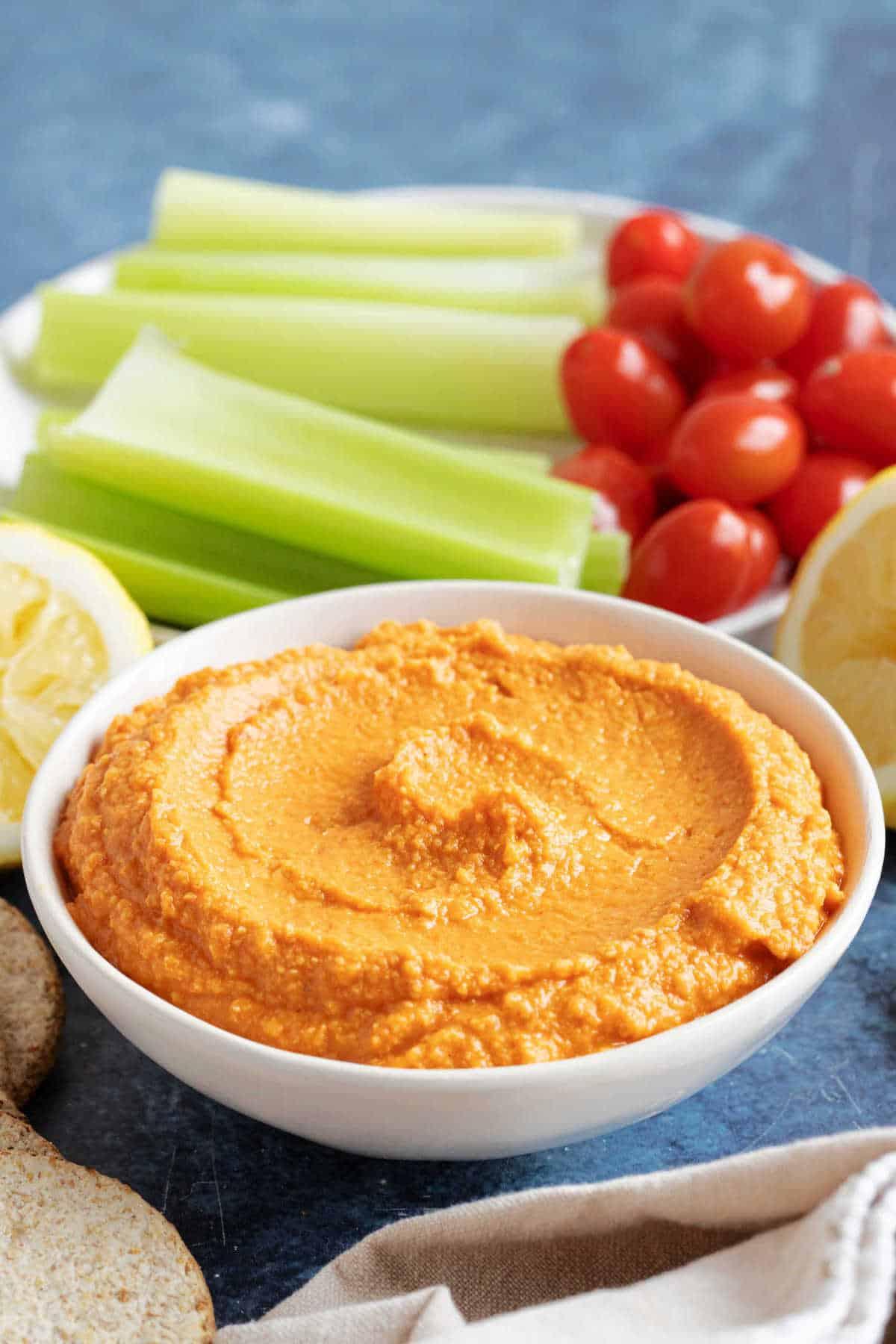 Roasted Red Pepper hummus Ⓥ (GF).