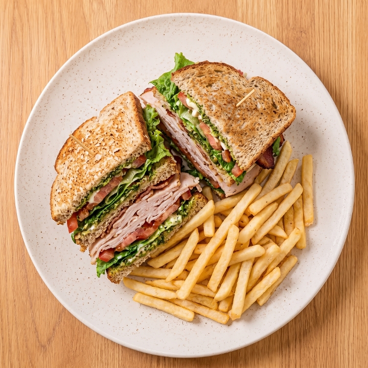 Grilled Turkey Pesto Sandwich.
