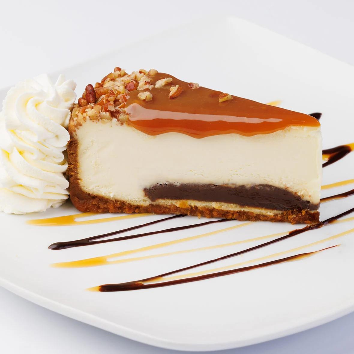 NY Turtle Cheesecake.