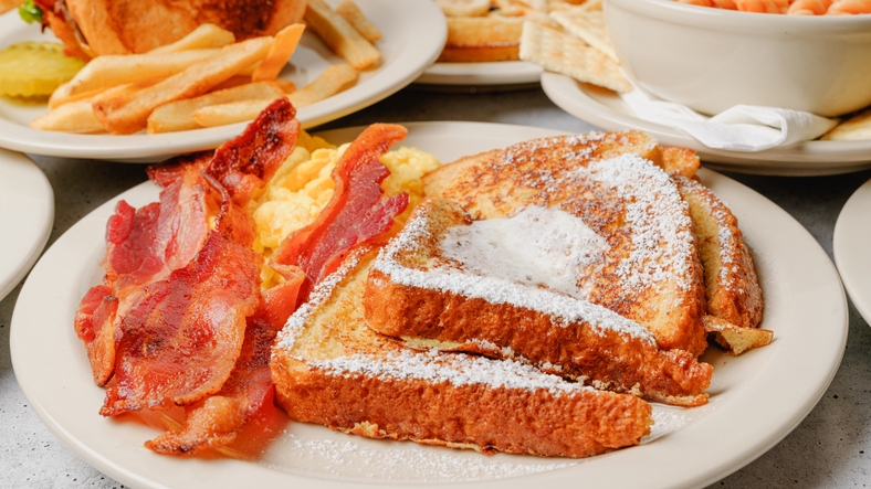 FRENCH TOAST & EGGS.