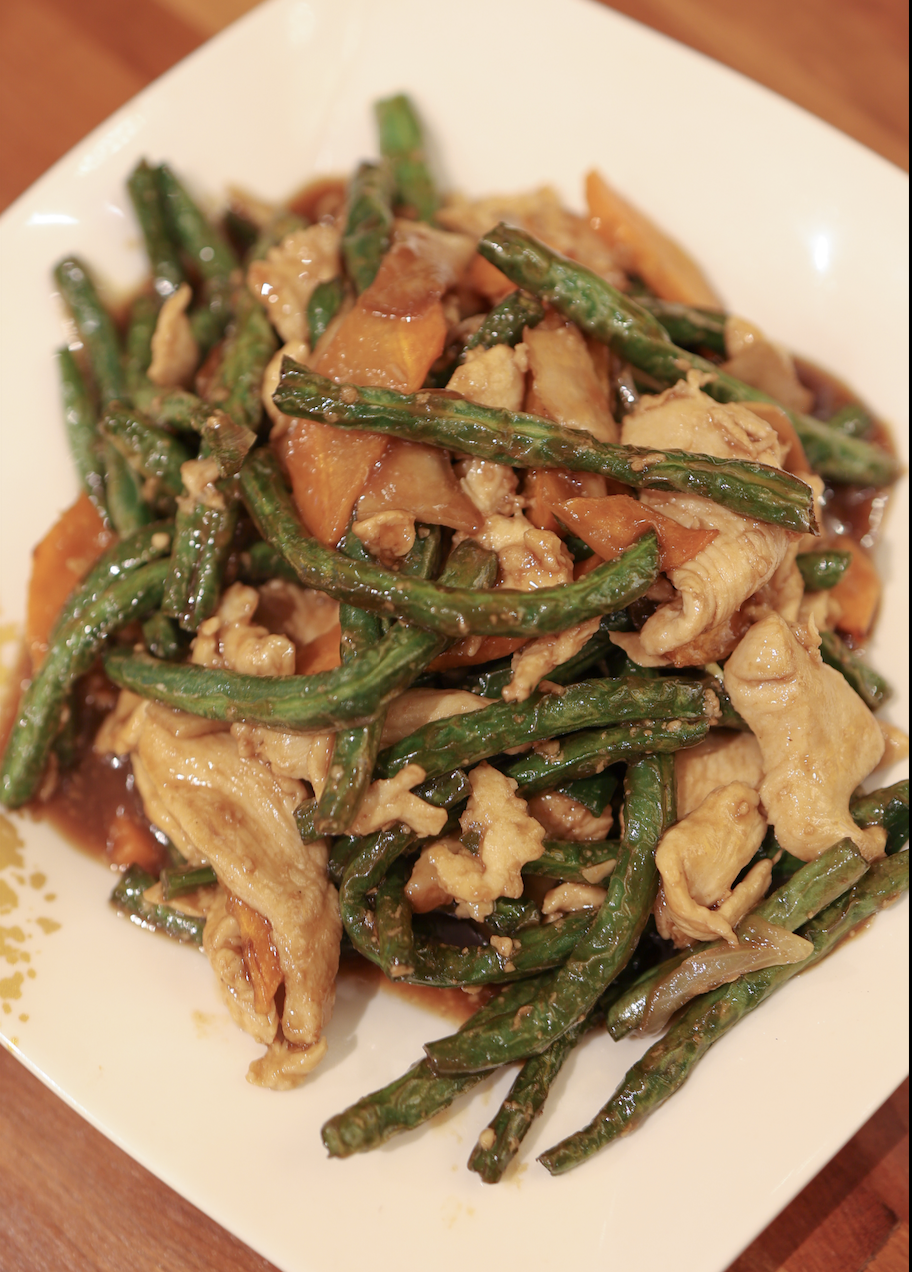 Stir Fry Green Beans with protein.