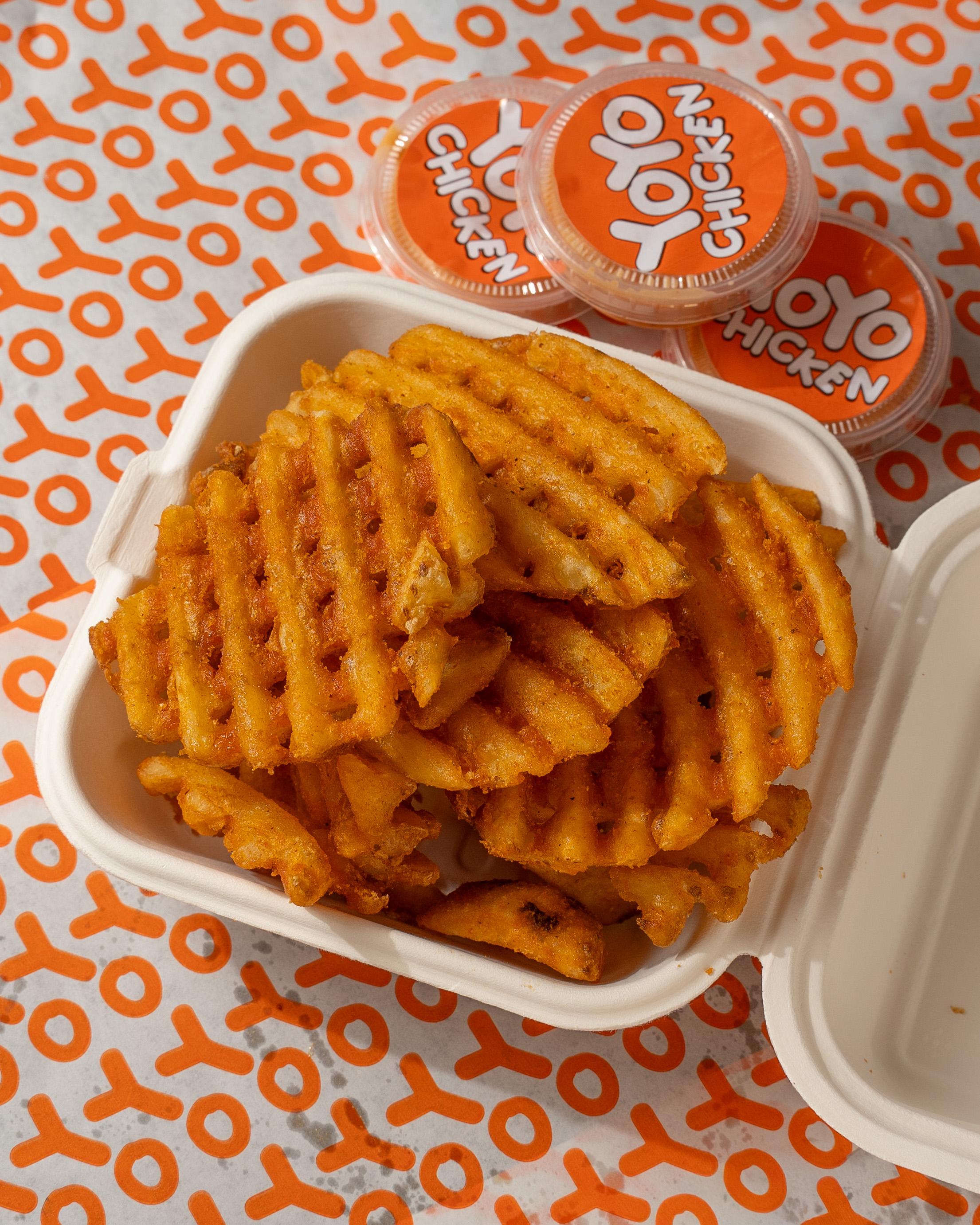 Waffle Fries Medium.