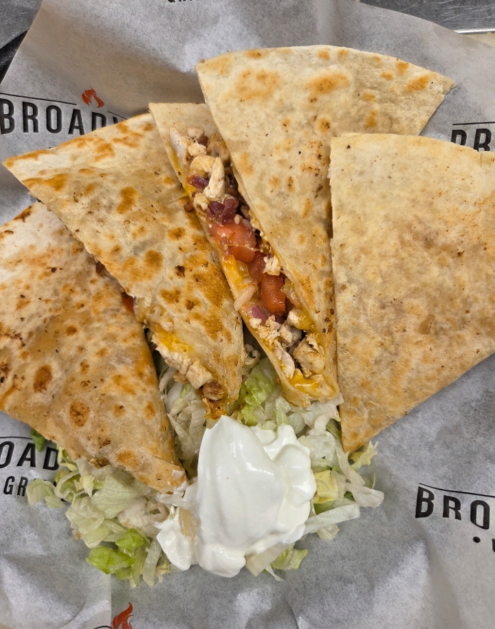 Chicken Quesadillas.