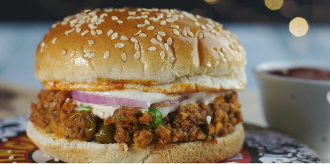 Goat Kheema Burger.