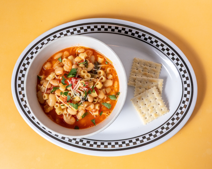 Bowl Pasta Fagioli Soup.
